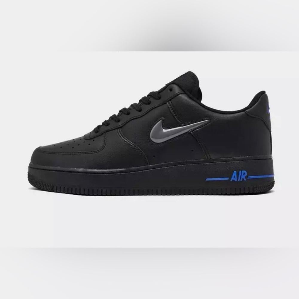 Nike Air Force 1 Black with Blue Highlights